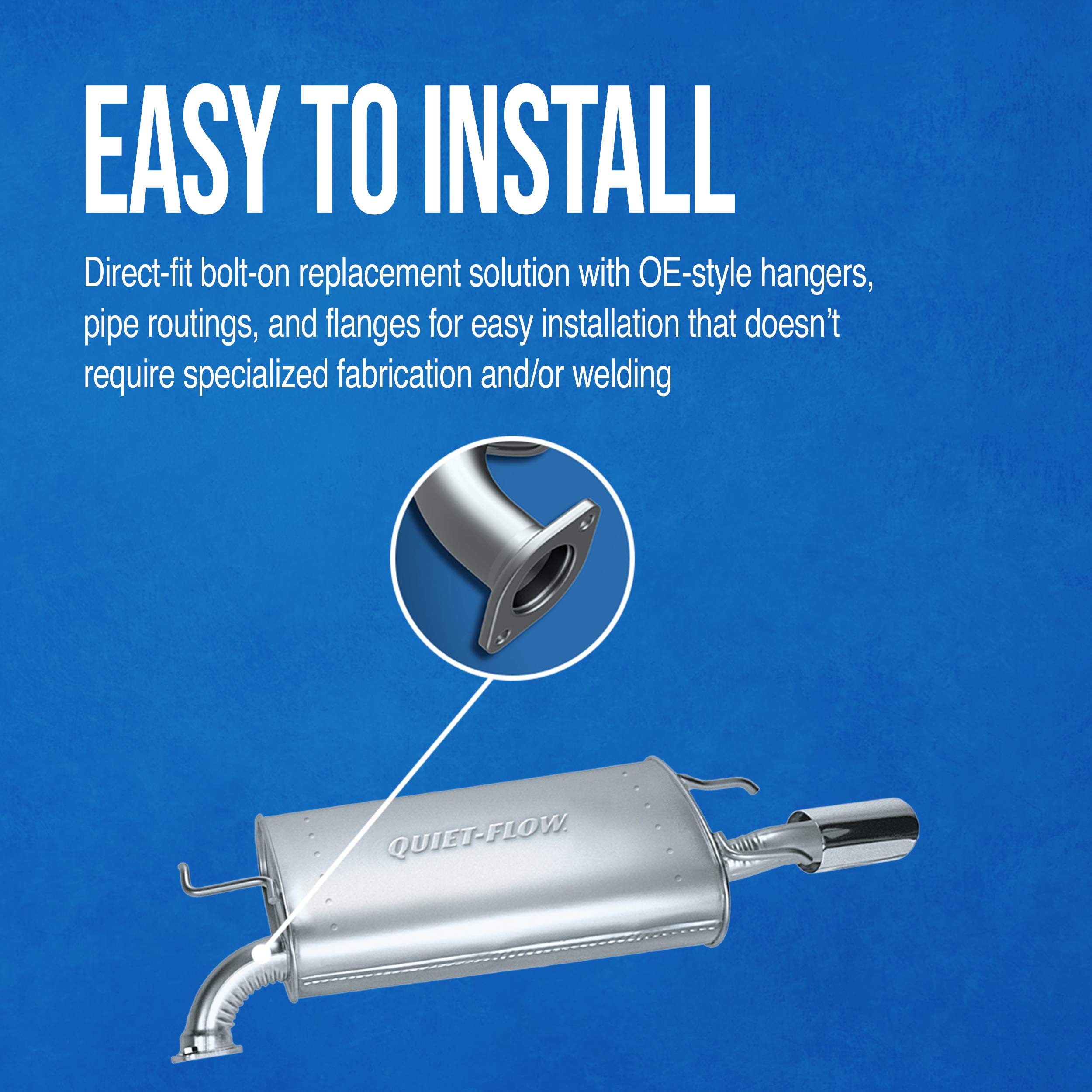 Walker Quiet-Flow SS 22237 Direct Fit Exhaust Muffler – 2.625