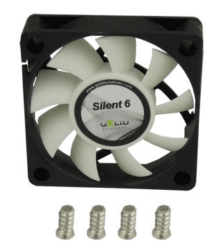 Gelid Silent6 60x60x15mm Ultra Quiet Case Fan with 3 Pin Connector - Perfect for PC Cooling, Mini ITX Builds, and Silent Computer Systems (FN SX06 38)