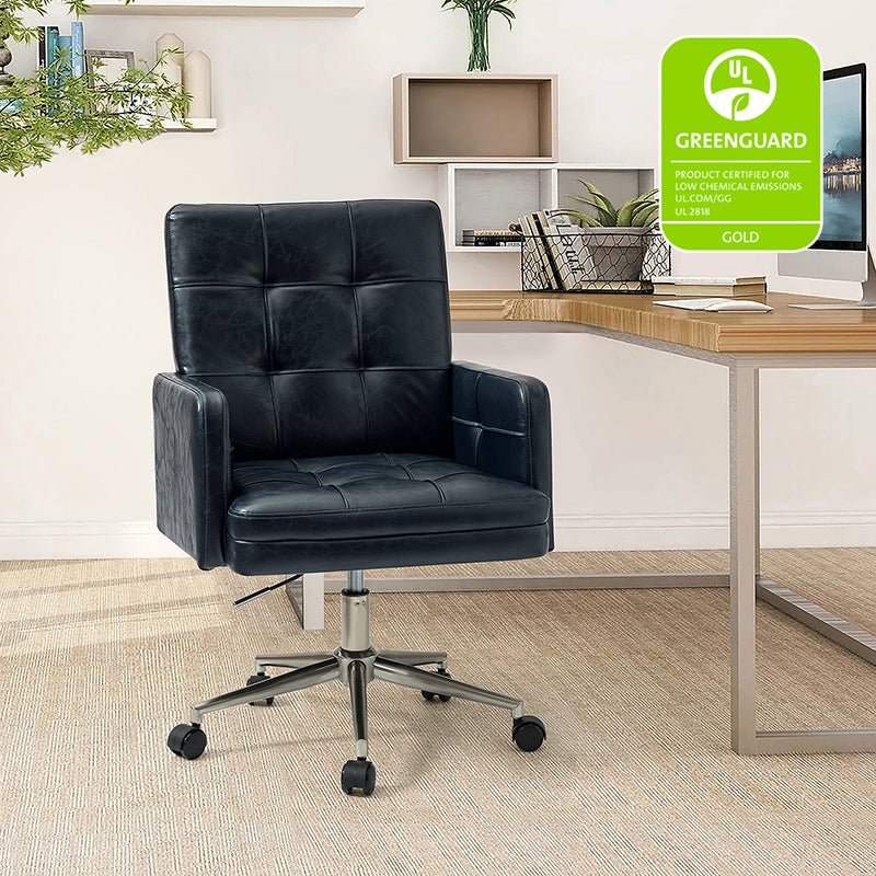 Ergonomic Leo Task Chair - Adjustable Office Chair with Lumbar Support for Home & Office Workspaces - Perfect for Long Hours of Sitting, Computer Work, and Study Sessions