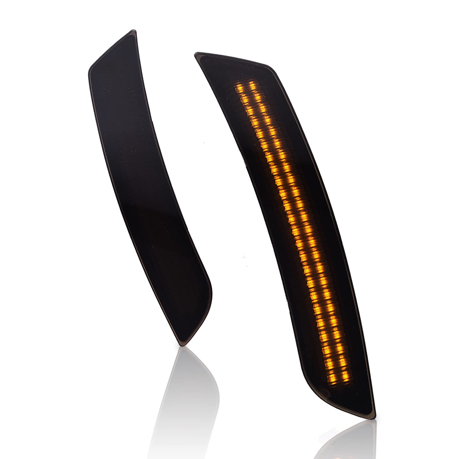 2016-2021 Chevy Camaro Smoked LED Side Marker Lights - 4pcs Front Rear Bumper Fender Parking Lamps & Reflectors - Upgrade Your Ride with Stylish Visibility (Perfect for Night Driving & Custom Car Mods)