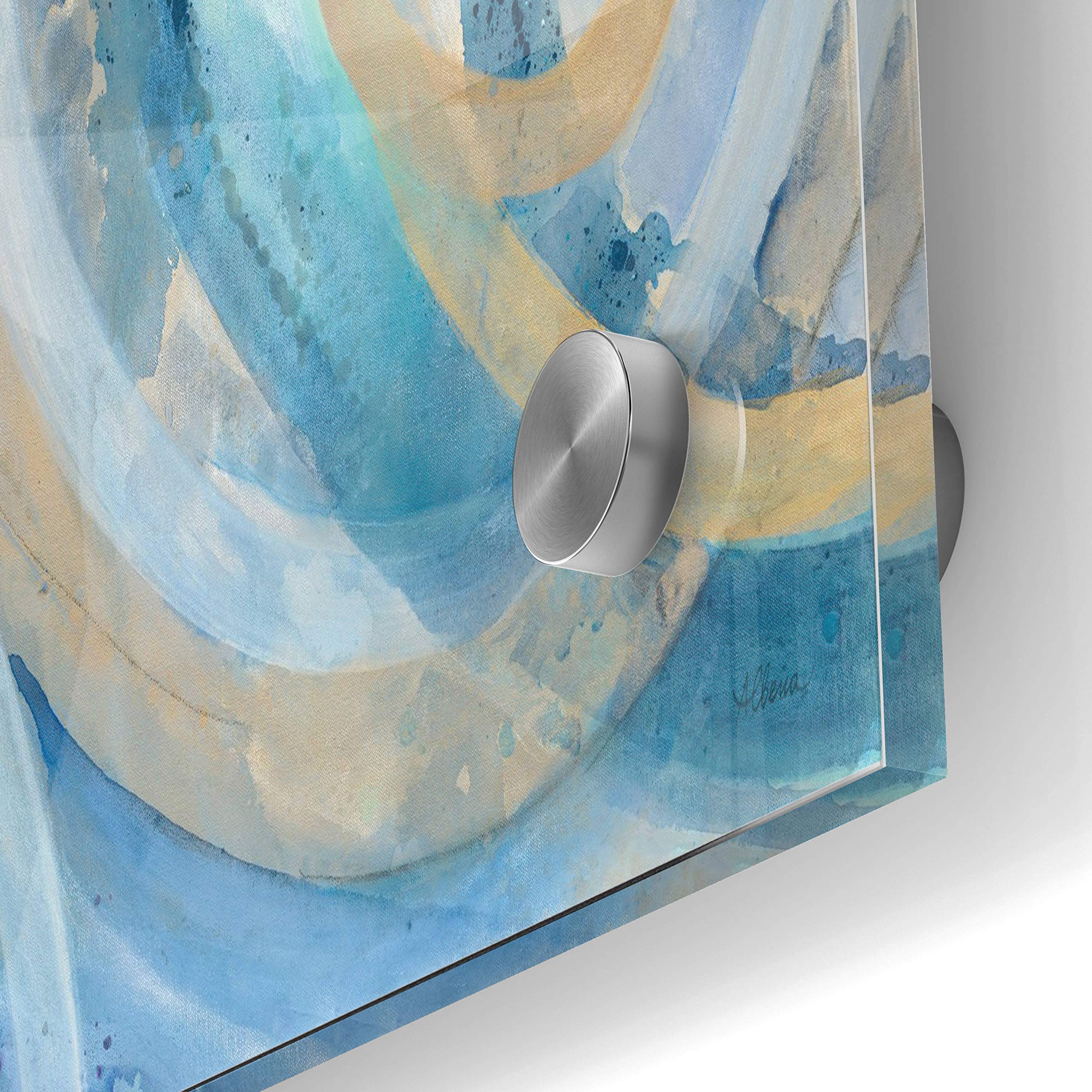 Albena Hristova 'On the Roller Coaster' Acrylic Glass Wall Art - 24x36 Inches Modern Abstract Painting for Living Room, Bedroom & Office Decor