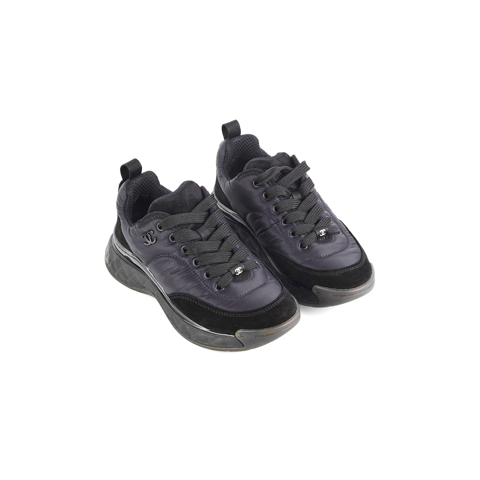 Chanel Black Sneakers for Women - Size 35 | Classic Luxury Fashion Shoes for Casual Wear, Street Style & Everyday Comfort