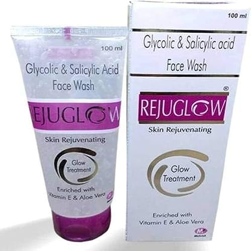 REJUGLOW Gentle Cleansing Face Wash for All Skin Types - 100ml | Hydrating & Brightening Facial Cleanser for Daily Skincare Routine
