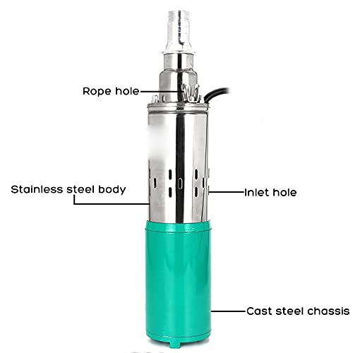 12V DC 45m Deep Well Submersible Pump - 180W High Power Solar Water Pump for Garden, Home & Agricultural Irrigation | Durable & Efficient Circulating Pump for Solar Systems, Ponds, and Livestock Watering