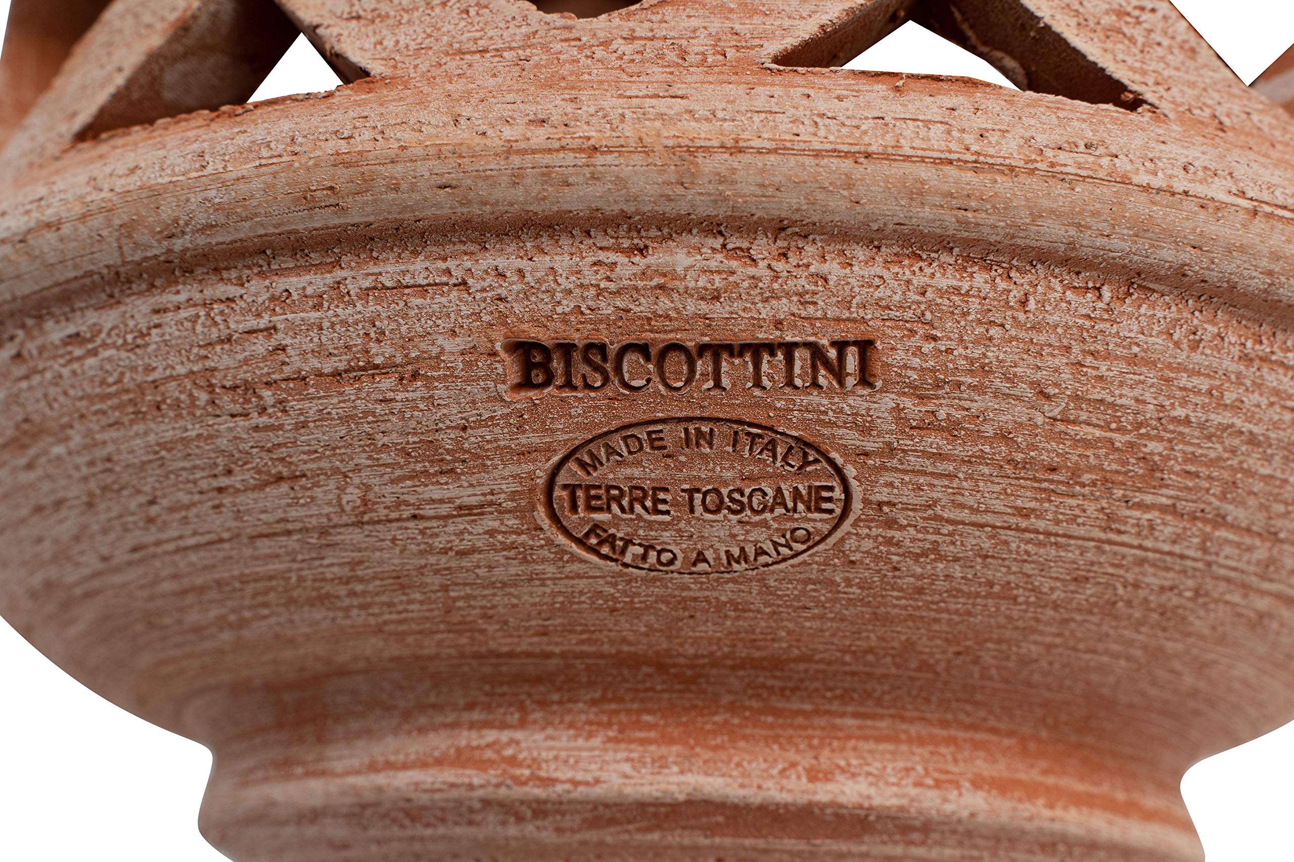Italian Terracotta Outdoor Candle Lantern 55 x 35 x 35 cm - Handcrafted Garden Lighting for Patio, Pathway & Porch Decor - Weather-Resistant Exterior Candle Holder for Romantic Ambiance