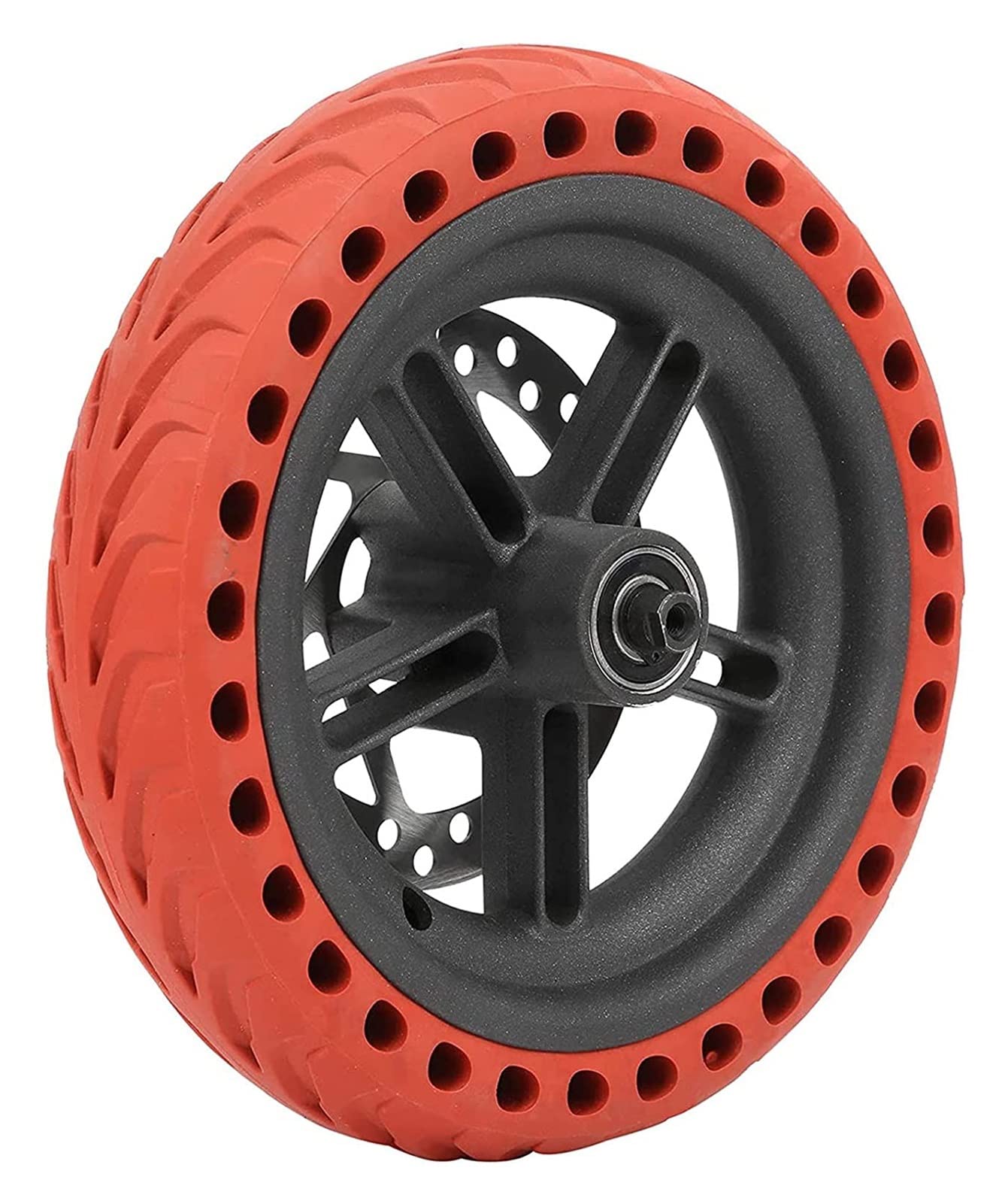 8.5 Inch Electric Scooter Rear Wheel with 120MM Disc Brake - Replacement Tire Set for M365PRO Scooter | Durable Electric Scooter Parts | Perfect for Commuting & Urban Travel (Red)