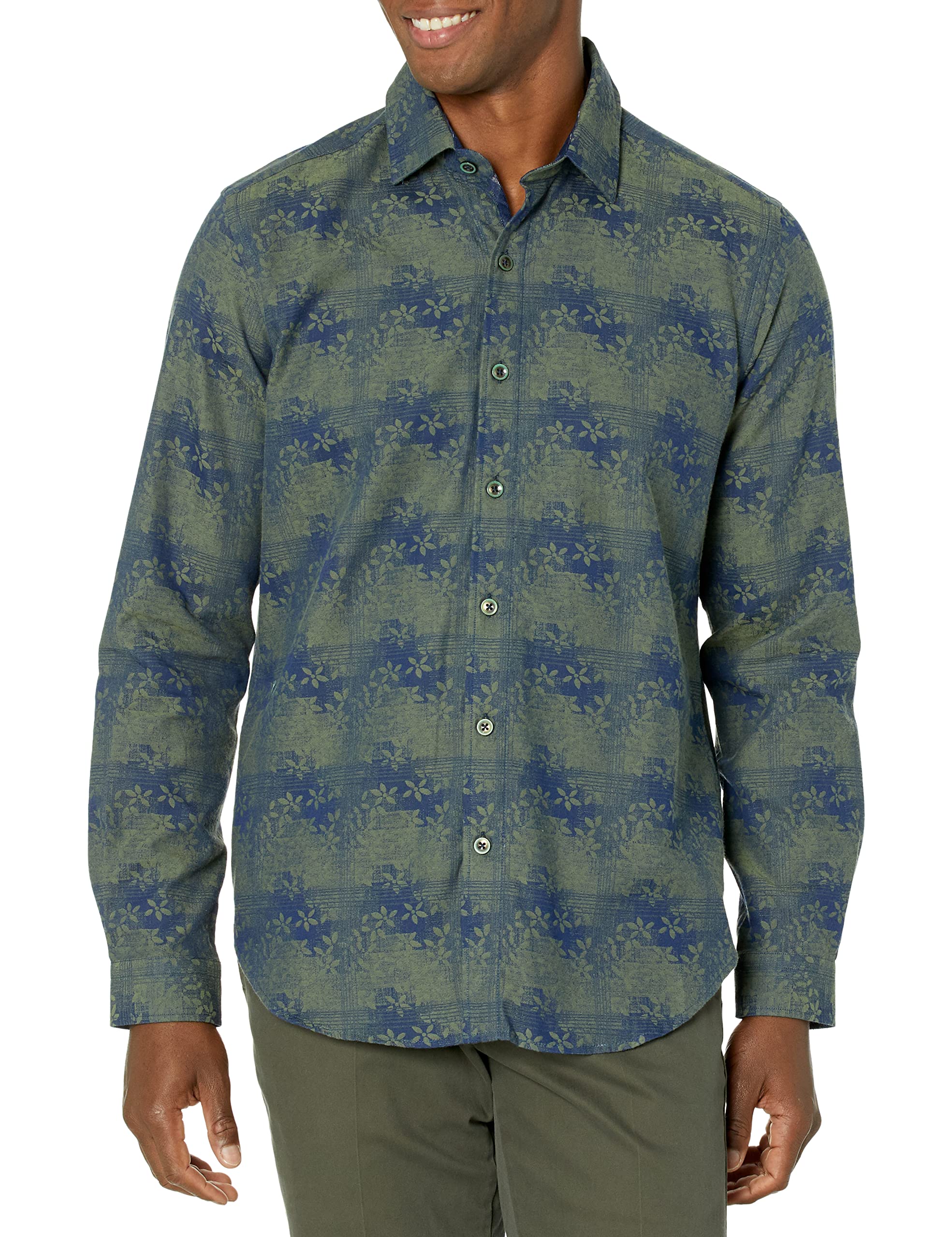 Robert Graham Men's Avalon Long Sleeve Woven Shirt - Premium Casual Button Down for Business & Weekend Wear
