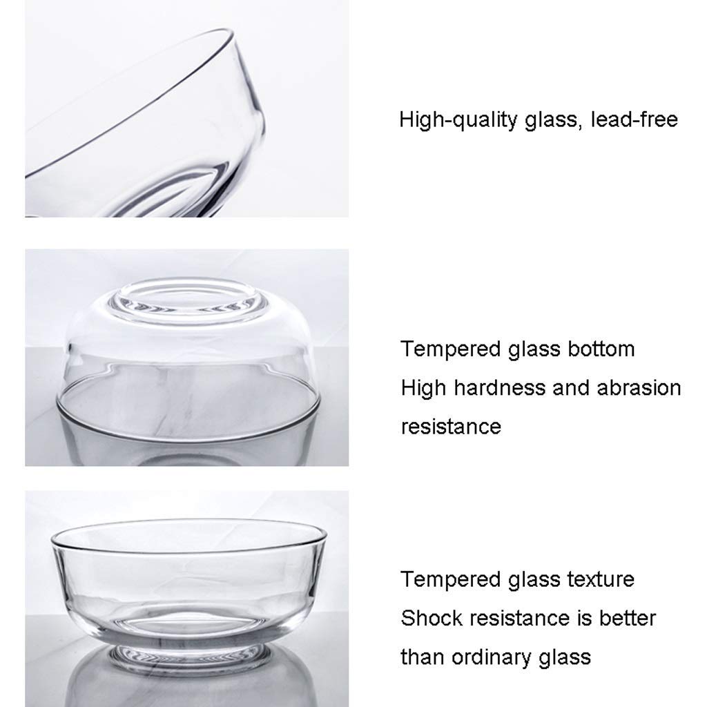 Heat-Resistant Tempered Glass Mixing Bowl Set - 3 Sizes (Small, Medium, Large) for Dinner, Appetizers, Fruit Salad & Desserts | Durable, Dishwasher Safe & Shatterproof | Perfect for Kitchen, Dining & Entertaining