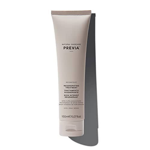 Previa Reconstruct Regenerating Hair Treatment Mask - Deep Repair for Damaged, Dry & Frizzy Hair - 5.1 oz - Salon Quality Hair Care for Women & Men - Perfect for Post-Color Treatment & Heat Styling Recovery