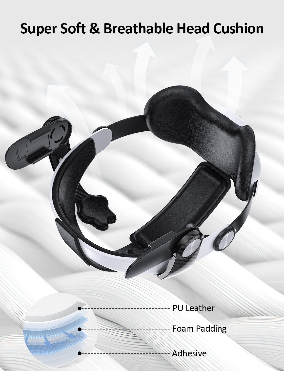 NexiGo S30 Comfortable Adjustable Head Strap for Meta/Oculus Quest 2 - Enhanced VR Gaming Experience for Long Play Sessions