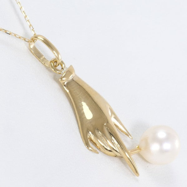 18K Yellow Gold Pearl Necklace for Women - Elegant Bridal Jewelry & Gift for Anniversary, Valentine's Day - Perfect for Weddings, Parties & Special Occasions