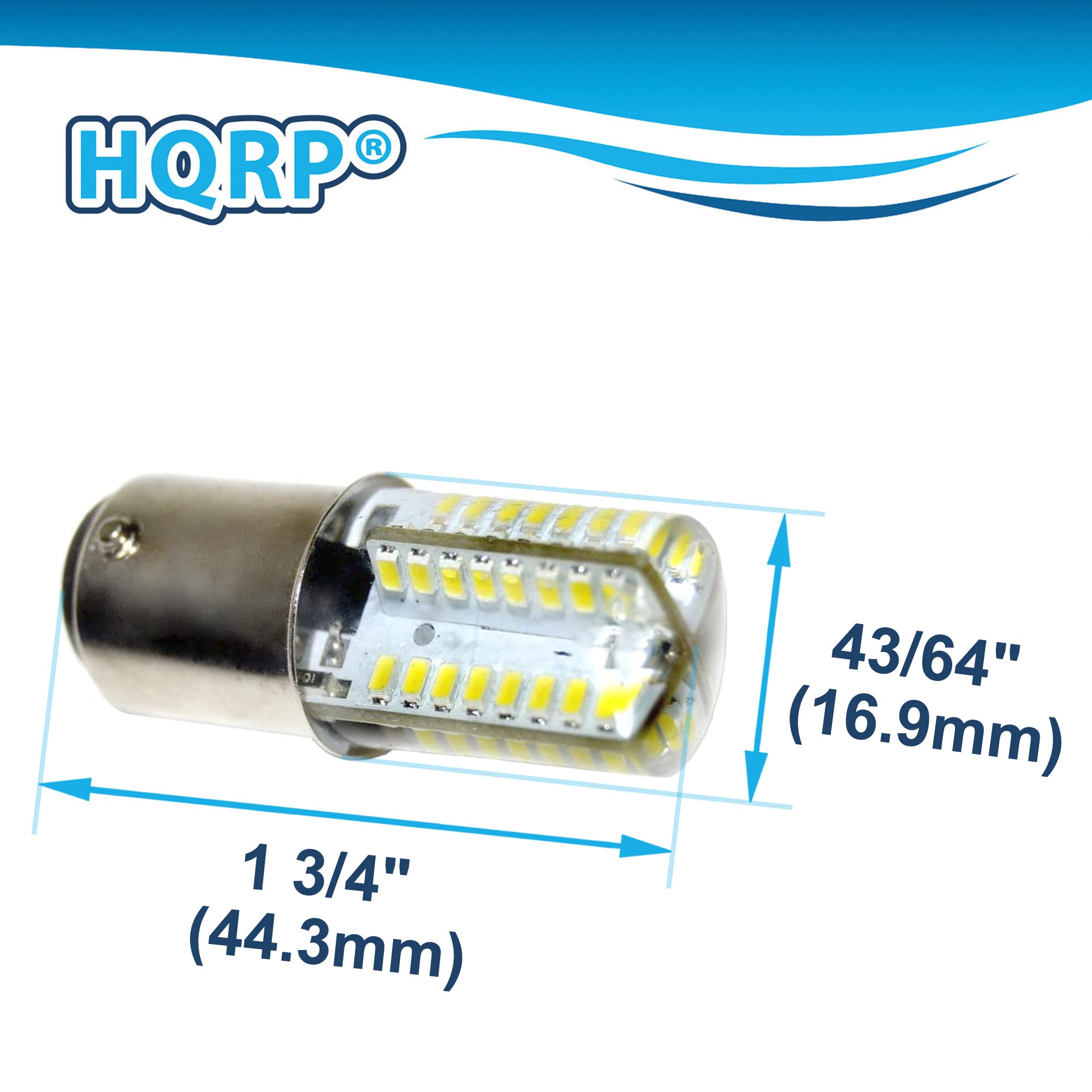 HQRP 2-Pack 110V LED Warm White Light Bulbs for Bernina 717 718 719 720 721 722 723 724 725 Sewing Machines - Perfect for Home Sewing, Quilting & Crafting Projects