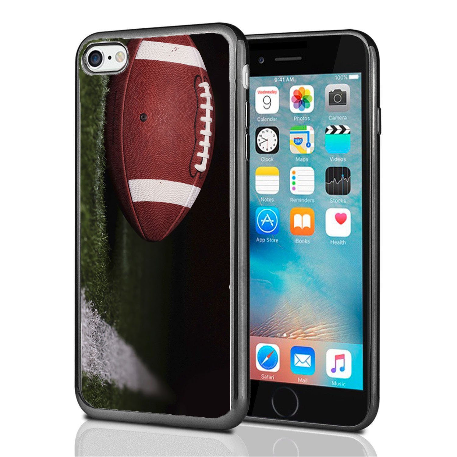Football Field Yard Line iPhone 7 & 8 Case - Durable Protective Cover for iPhone 7 (2016) & iPhone 8 (2017) - Perfect for Football Fans & Game Day Protection by Atomic Market