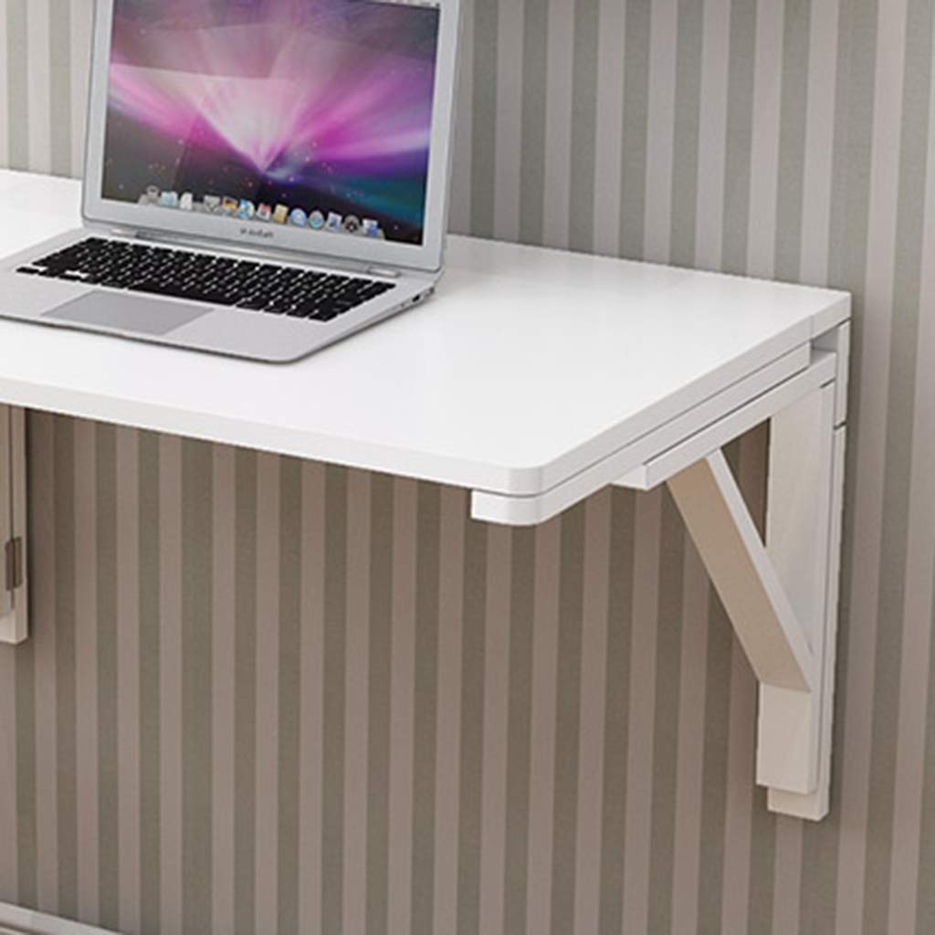 HUAHUA Wall-Mounted Folding Drop-Leaf Table - Space Saving Kitchen & Dining Table, Compact Home Office Desk (80x40cm) - Perfect for Small Apartments, Studio Living & Kitchen Breakfast Nooks