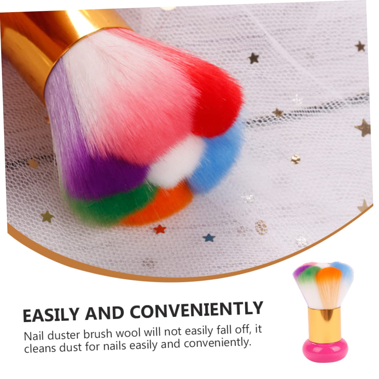 FOMIYES 2-Piece Nail Cleaning Brush Set - Nail Dust Remover, Manicure Brush for Nail Art, Makeup, Blush & Powder Application | Perfect for Salon, Home Manicures & Professional Nail Artists