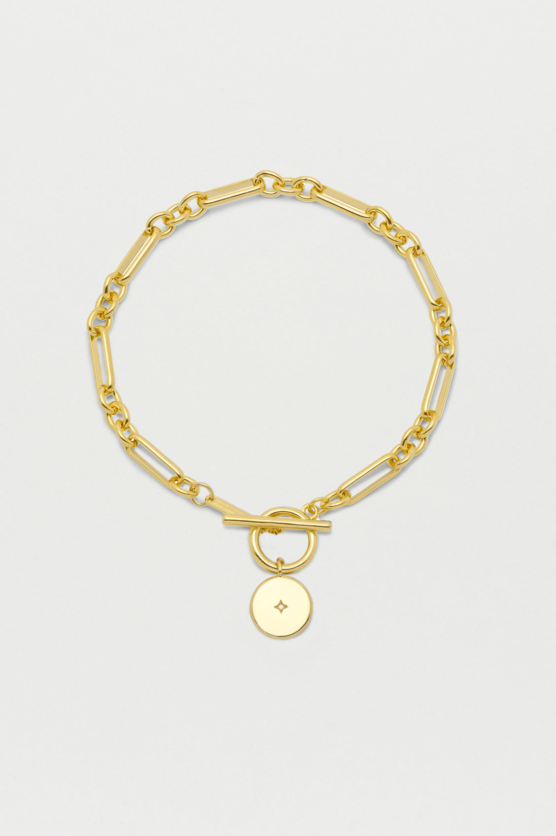 Star Coin T Bar Bracelet for Women - Elegant Gold Plated Adjustable Chain Bracelet - Perfect for Daily Wear, Parties & Gifts