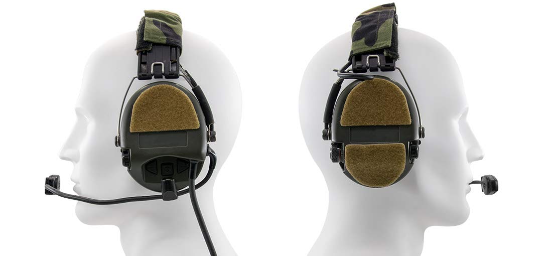 ArmorMason Hook & Loop Deck Set for MSA Sordin, TEA Hi-Threat & TCI Liberator Headsets - Tactical Communication & Hearing Protection Accessory for Military, Shooting & Outdoor Activities