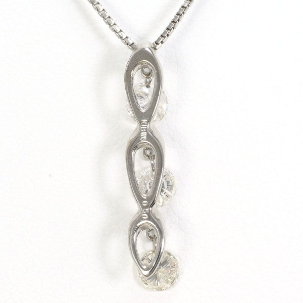 18K White Gold Diamond Necklace 0.50ct - Elegant Pendant Jewelry for Women, Perfect for Weddings, Anniversaries & Special Occasions