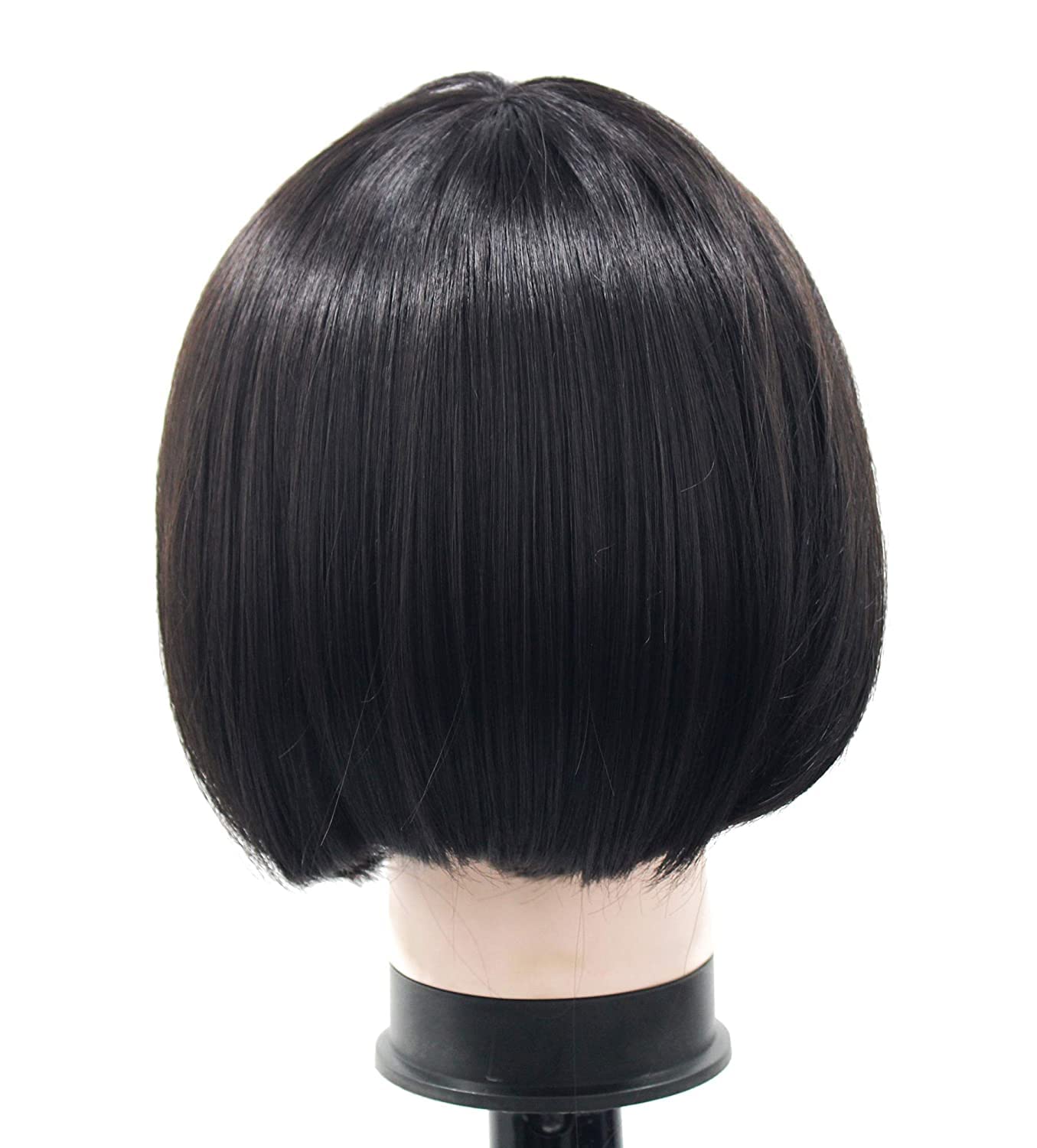 Natural-Looking Short Synthetic Wigs for Women & Girls - Dark Brown Full Head Wig (Pack of 1) | Perfect for Daily Wear, Cosplay & Hair Loss Solutions