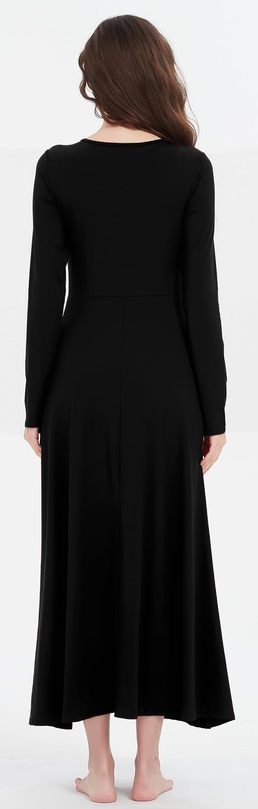 Women's Liturgical Dance Dress - Full Length Church Robe for Modern Praise & Worship - Elegant Lyrical Dance Costume with Headwear - Perfect for Church Performances, Worship Services & Spiritual Dance Events