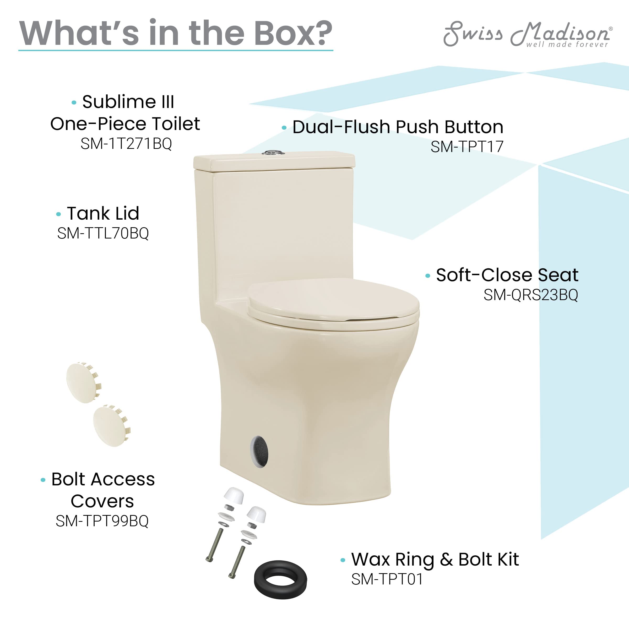 Sublime III One-Piece Round Toilet with Vortex™ Dual-Flush Technology (0.95/1.26 GPF) in Bisque - Water-Efficient Bathroom Solution for Modern Homes