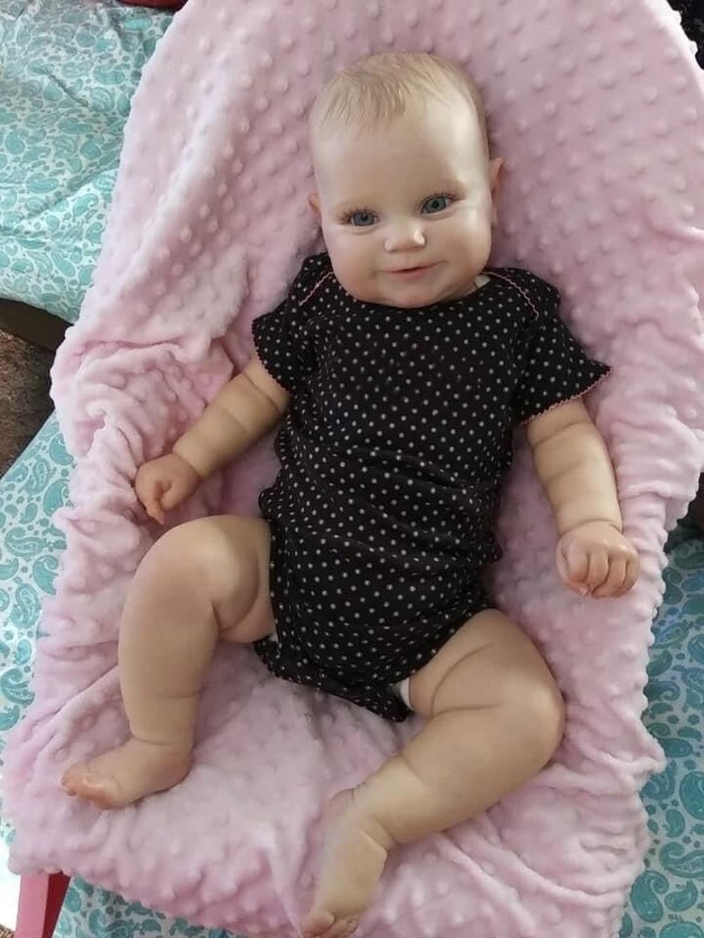 20 Inch Realistic Handmade Full Silicone Reborn Baby Doll - Lifelike Brown Eyes for Kids Playmates & Collectors | Perfect Gift for Birthdays, Christmas & Role Play