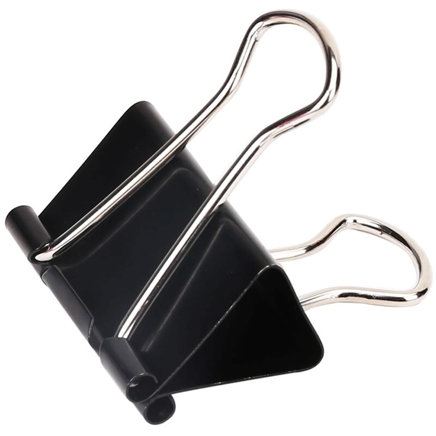 24 Pack 1.25 Inch Black Metal Binder Clips - Medium Size Office Paper Clips for Organizing Documents, School Supplies & Home Office Use