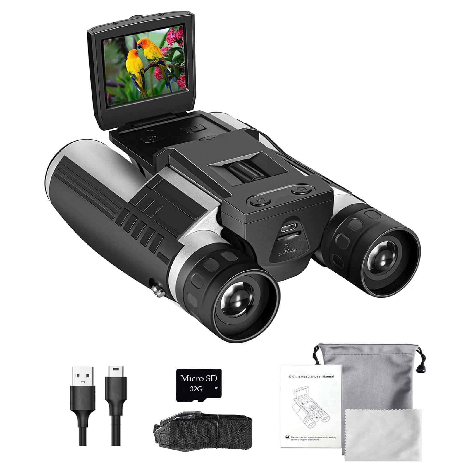12x32 5MP Digital Binoculars with 2