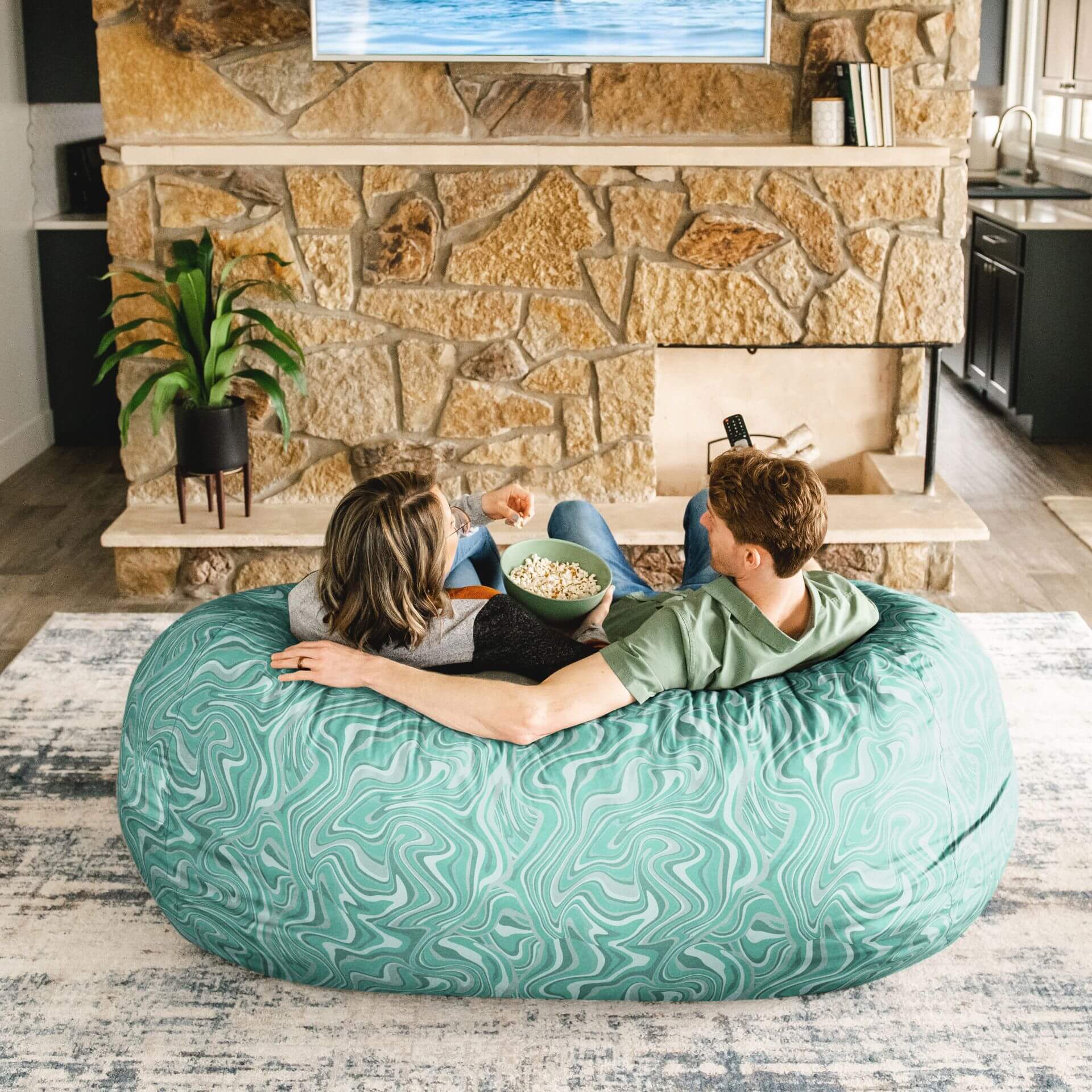 Fuf Media Lounger with Removable Cover - Comfortable Chaise Lounge Chair for Living Room, Bedroom, or Home Theater Relaxation