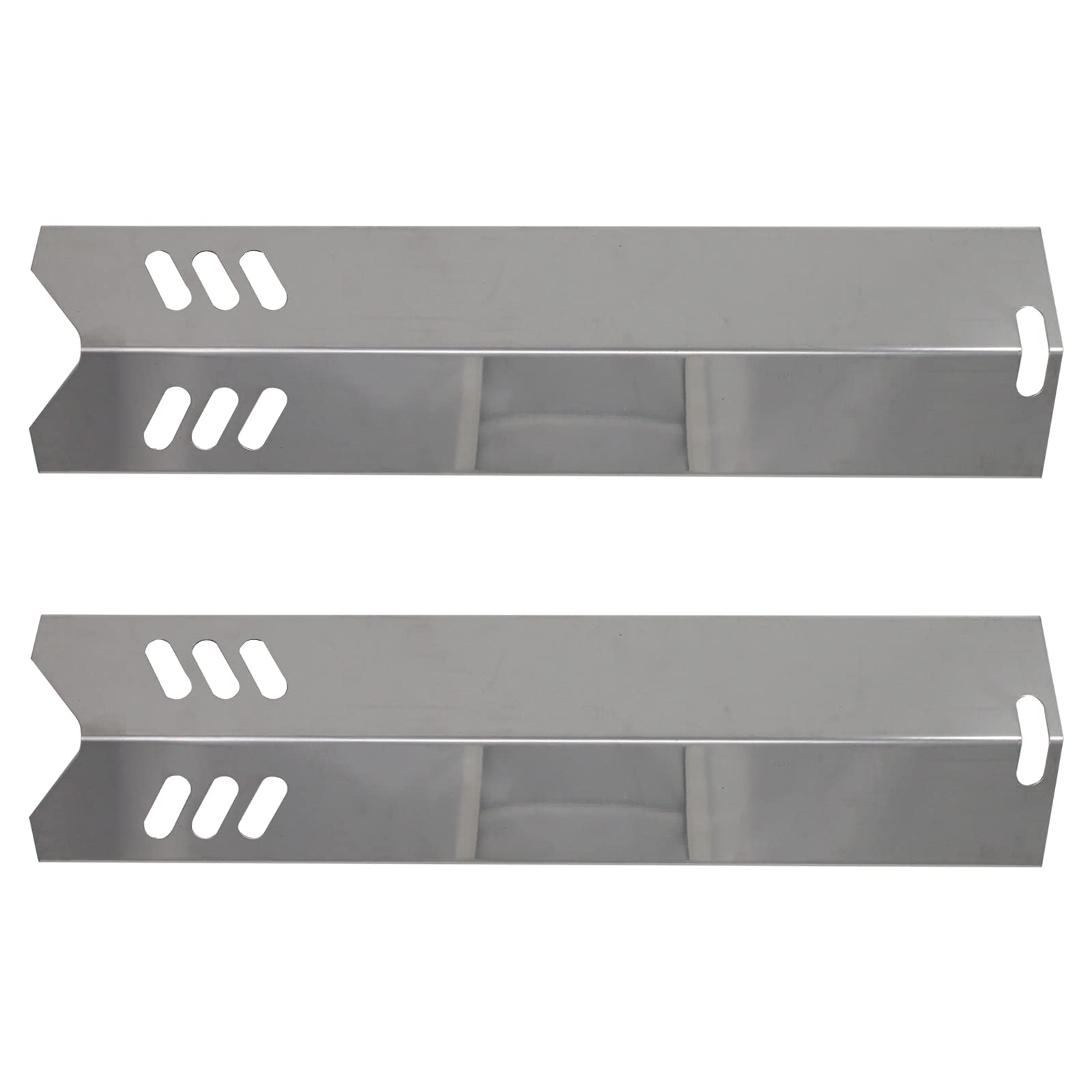 2-Pack Stainless Steel BBQ Grill Heat Shield Plate & Flame Tamer - Replacement Parts for Backyard Classic GBC1461W - Compatible with Vaporizer Bar, Burner Cover & Flavorizer Bar (15 Inch) - Perfect for Outdoor Grilling, Camping & Backyard BBQs