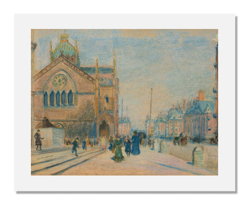 Arthur Clifton Goodwin Dartmouth Street from Copley Square Painting - Boston Landscape Art Print - Home & Office Wall Decor for Art Lovers