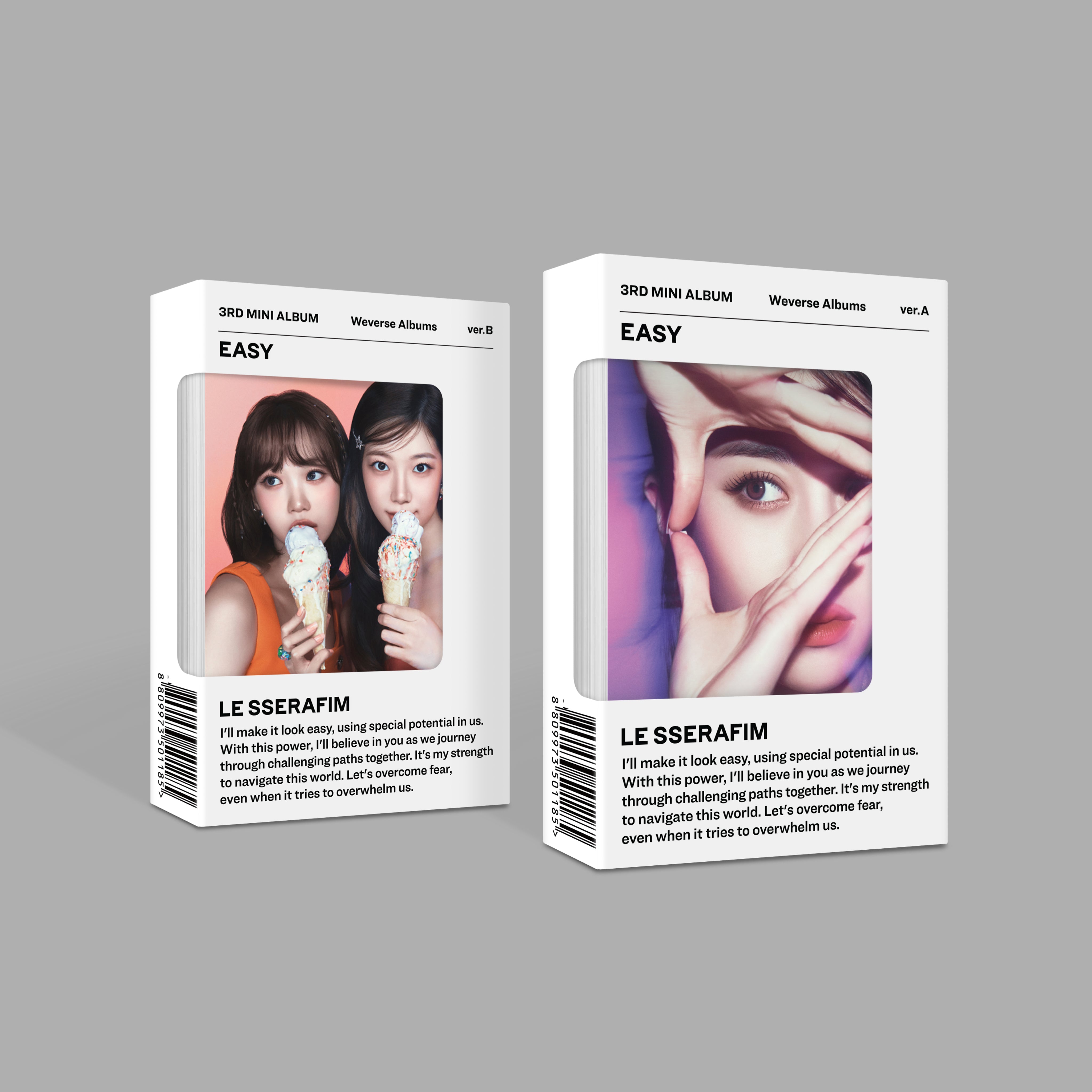 LE SSERAFIM 3rd Mini Album 'EASY' (Weverse Version) - K-Pop Music CD for Fans, Collectors & Gift Giving - Perfect for Concerts, Parties & K-Pop Collections