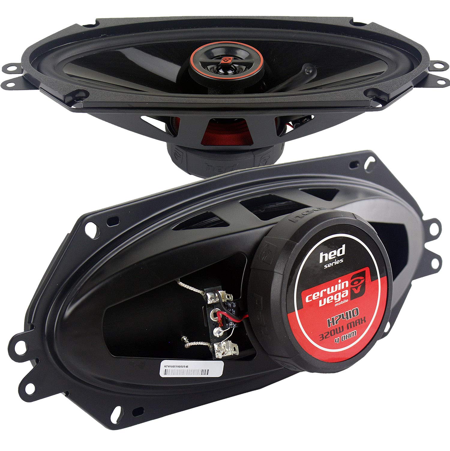 Cerwin-Vega H7410 4x10 Inch 4Ω 320W Max 2-Way Coaxial Car Speakers with Metra 72-4568 Harness for GM Vehicles - Perfect for Truck and SUV Audio Upgrades
