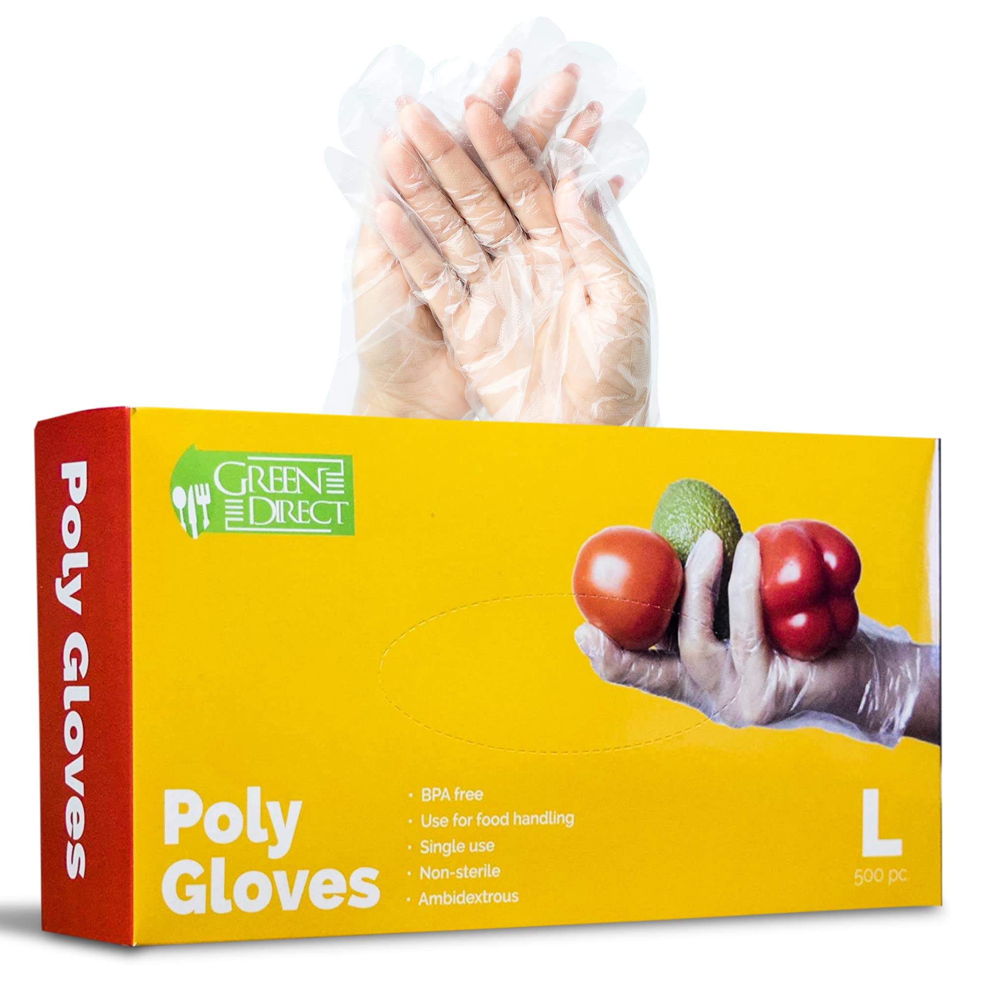 Disposable PE Plastic Clear Gloves - Latex Free, Rubber Alternative for Cooking, Kitchen Prep & Cleaning - Food Safe, Multi-Purpose Poly Gloves for Home, Restaurant & Salon Use