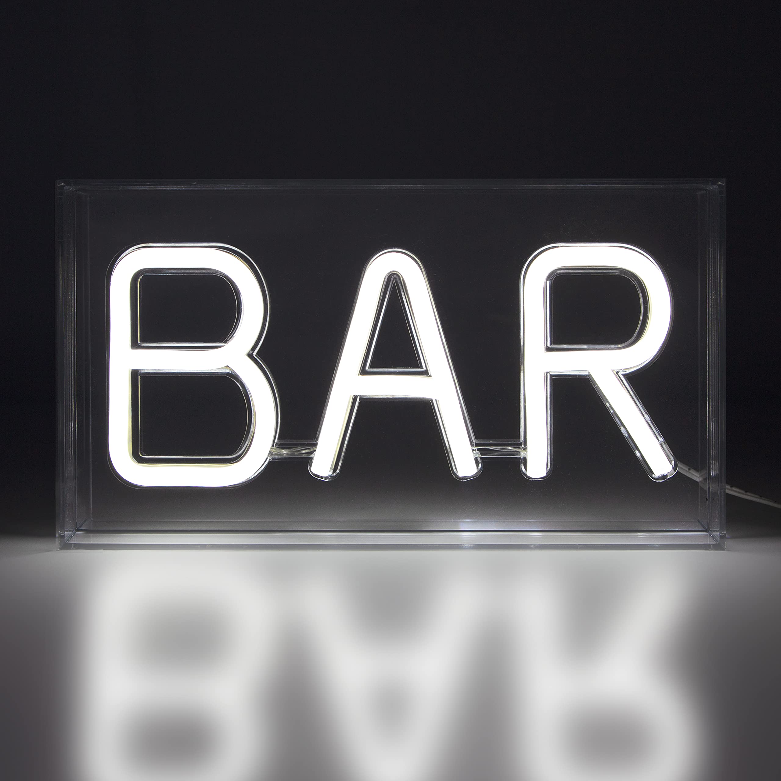 Energy Efficient LED Neon Signs - USB Powered Acrylic Box Lights with 3 Unique Bar Designs - Perfect for Home Bars, Game Rooms & Party Decor