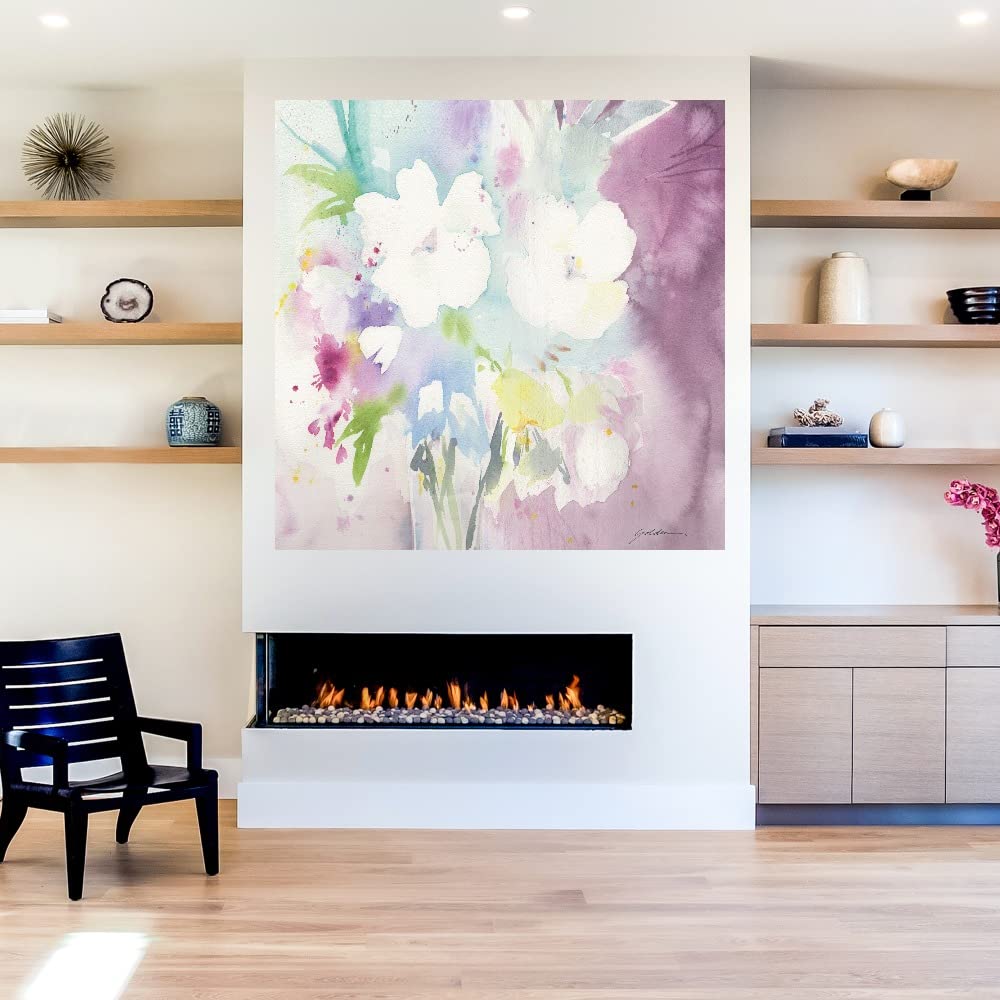 Serenity Canvas Wall Art - 32x32 Inch Modern Abstract Painting by Sheila Golden - Ready to Hang Fine Art Decor for Living Room, Bedroom, Office & More - Perfect for Home, Office & Commercial Spaces