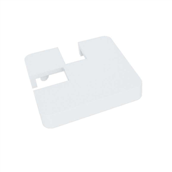90 Degree Offset Notched Cap with Extended Lip - Semi Frameless Post Cap for Deck, Fence, and Outdoor Railings