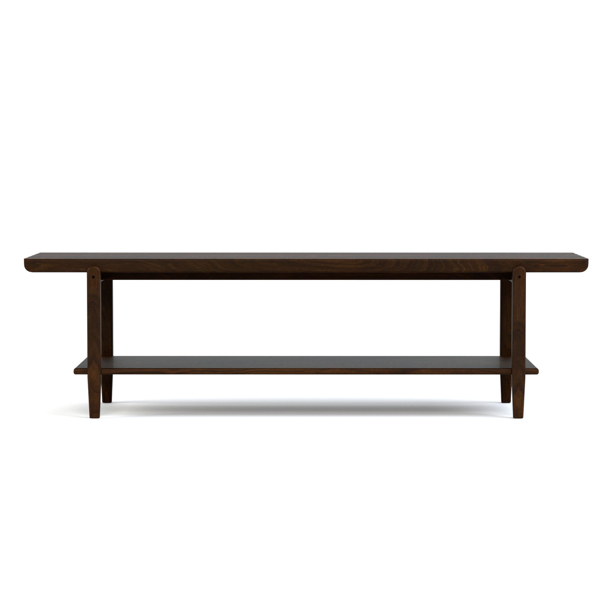 Hudson Valley Slatted Bench - Modern Wooden Bench for Indoor & Outdoor Use - Perfect for Patio, Garden, and Entryway Decor