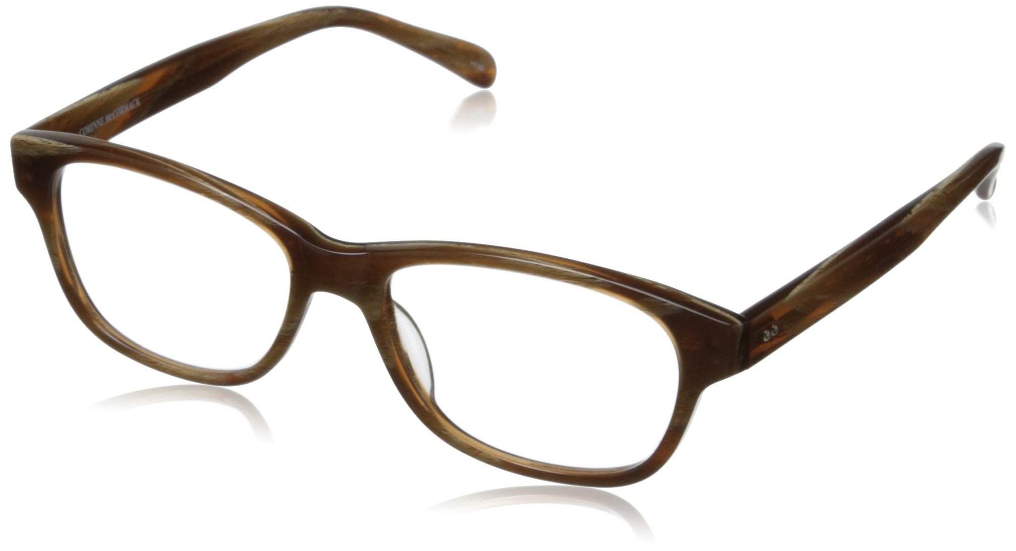 Corinne McCormack Women's Zooey Square Reading Glasses - Stylish Blue Light Blocking Readers for Computer Work, Reading & Office Use