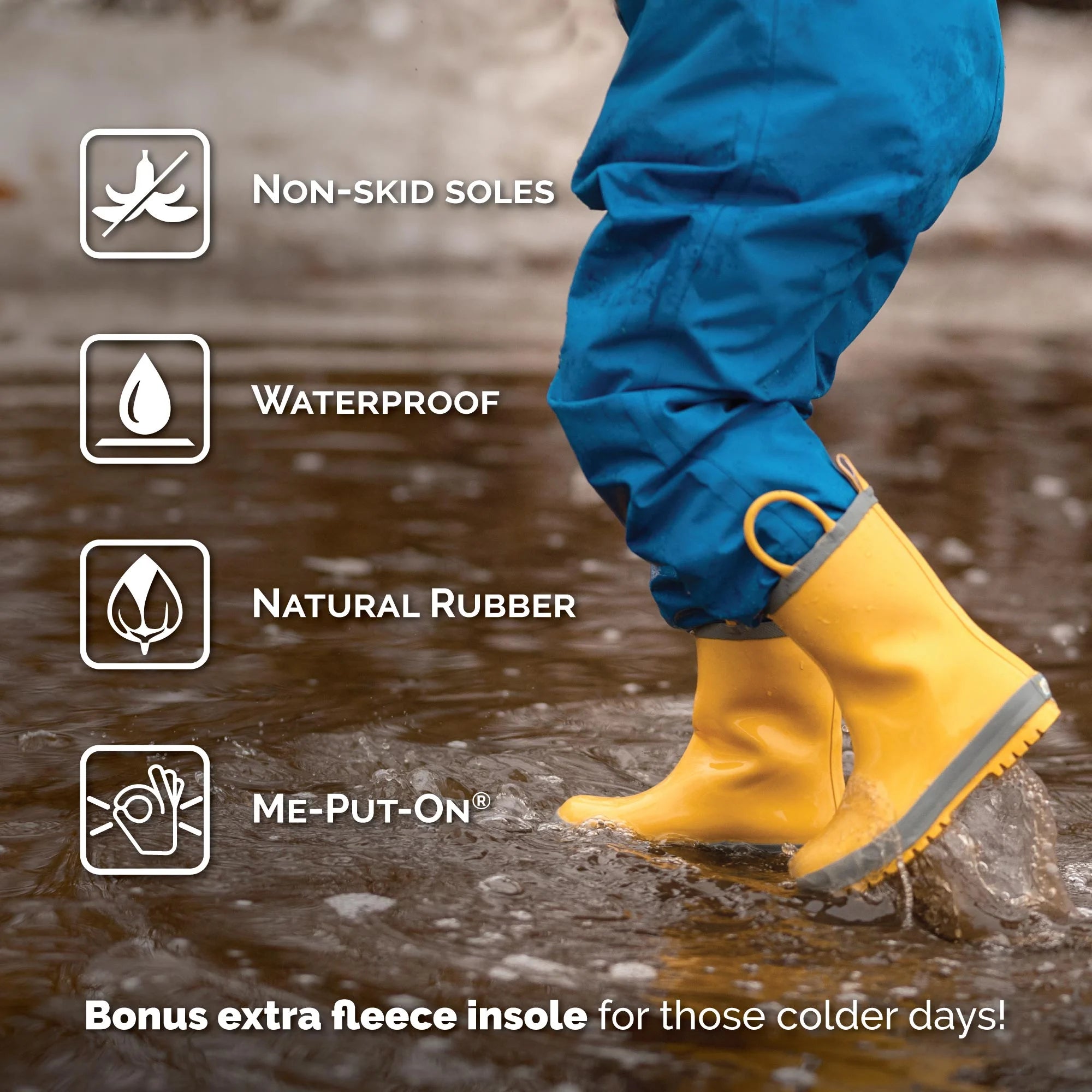 Jan & Jul Pink Rainbow Toddler Rain Boots - Waterproof Kids Rain Shoes for Girls & Boys - Perfect for Puddle Jumping, Outdoor Play & Spring Weather