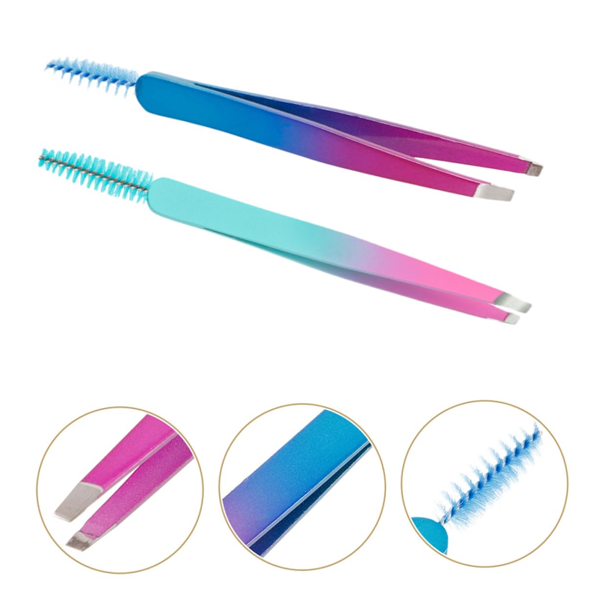 Premium Stainless Steel Eyebrow Tweezers for Women & Men - Slant Tip Lash Tweezers for Precise Hair Removal, Portable Beauty Tool for Eyebrow Shaping & Grooming (Perfect for Travel, Home & Salon Use)