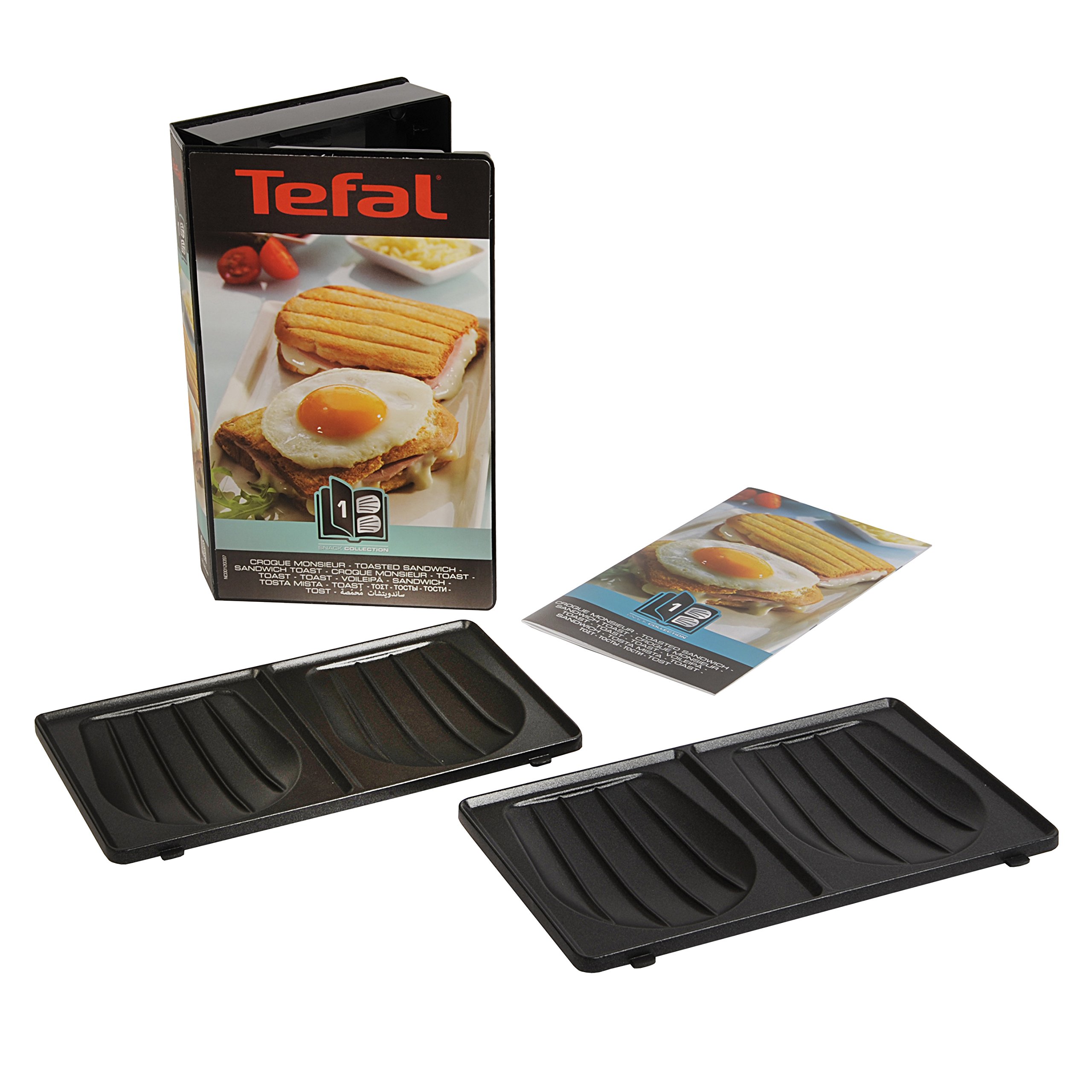 Tefal XA800112 Non-Stick Toasted Sandwich Maker Plates Set - Perfect for Breakfast, Snacks & Quick Meals - Compatible with Most Sandwich Presses