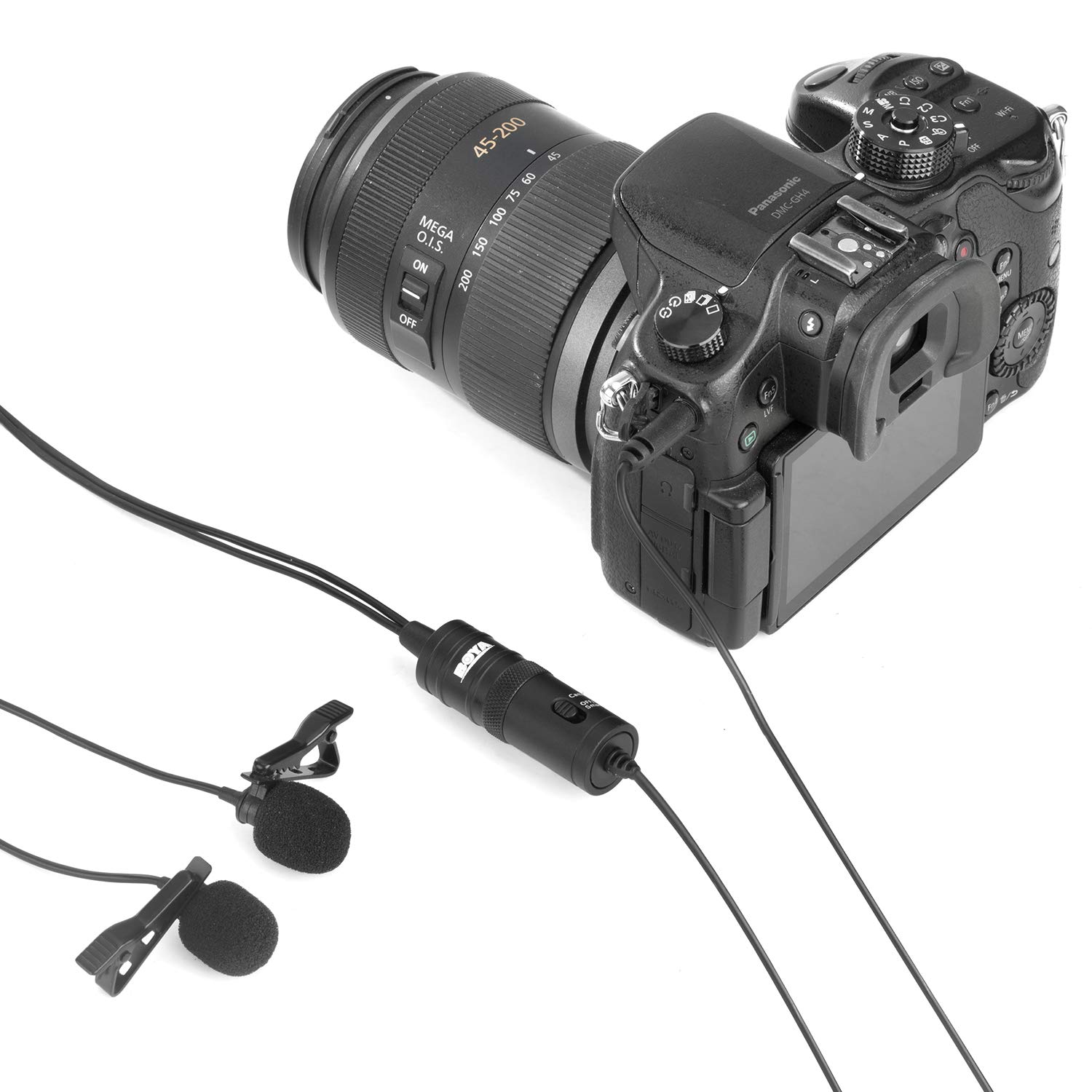 BOYA BY-M1DM Dual Lavalier Microphones - Omnidirectional Condenser Clip-on Lapel Mic for DSLR Camera, iPhone, Android Smartphone, Samsung, Huawei, Sony Laptop - Perfect for Interviews, YouTube Videos, Podcasting & Live Streaming