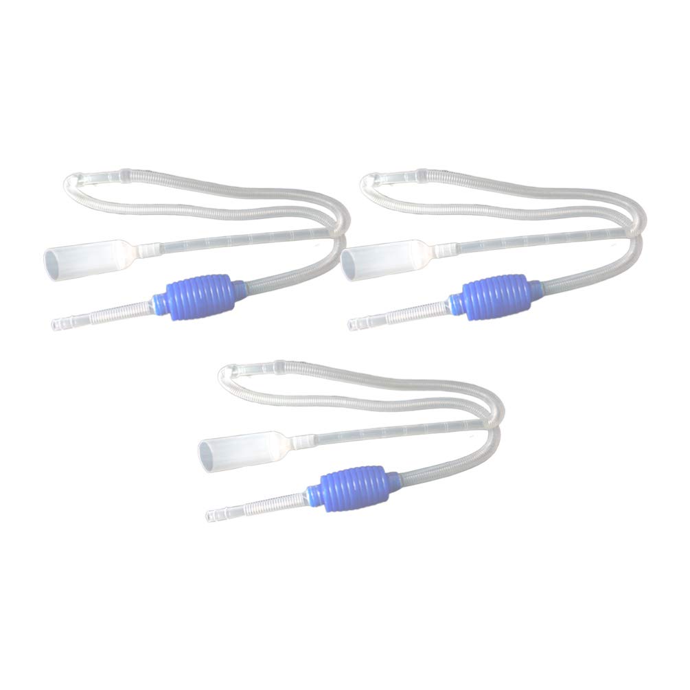 Balacoo 3pcs Aquarium Vacuum Siphon Pump - Fish Tank Cleaner for Betta Fish Care
