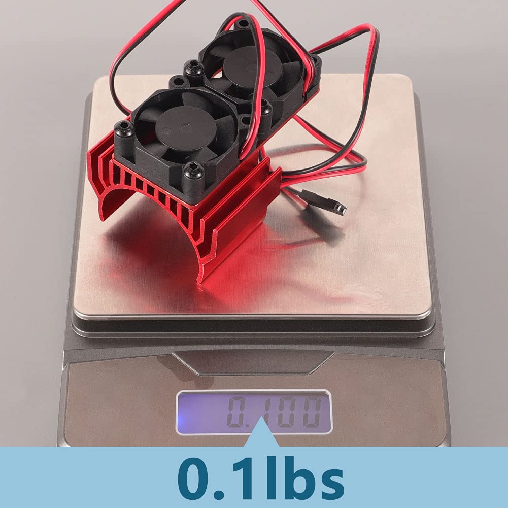 Aluminum Alloy RC Motor Heatsink with Dual Fans - Compatible with 540/550 Motors, High-Performance Cooling for 1:10 RC Cars - Perfect for Racing, Off-Road & Drifting Scenarios