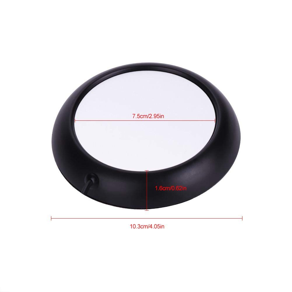 USB Wood Grain Beverage Warmer - Heated USB Coaster for Coffee, Tea & Mugs - Office Desk Warmer Pad (Black) | Perfect for Home, Office & Travel Use