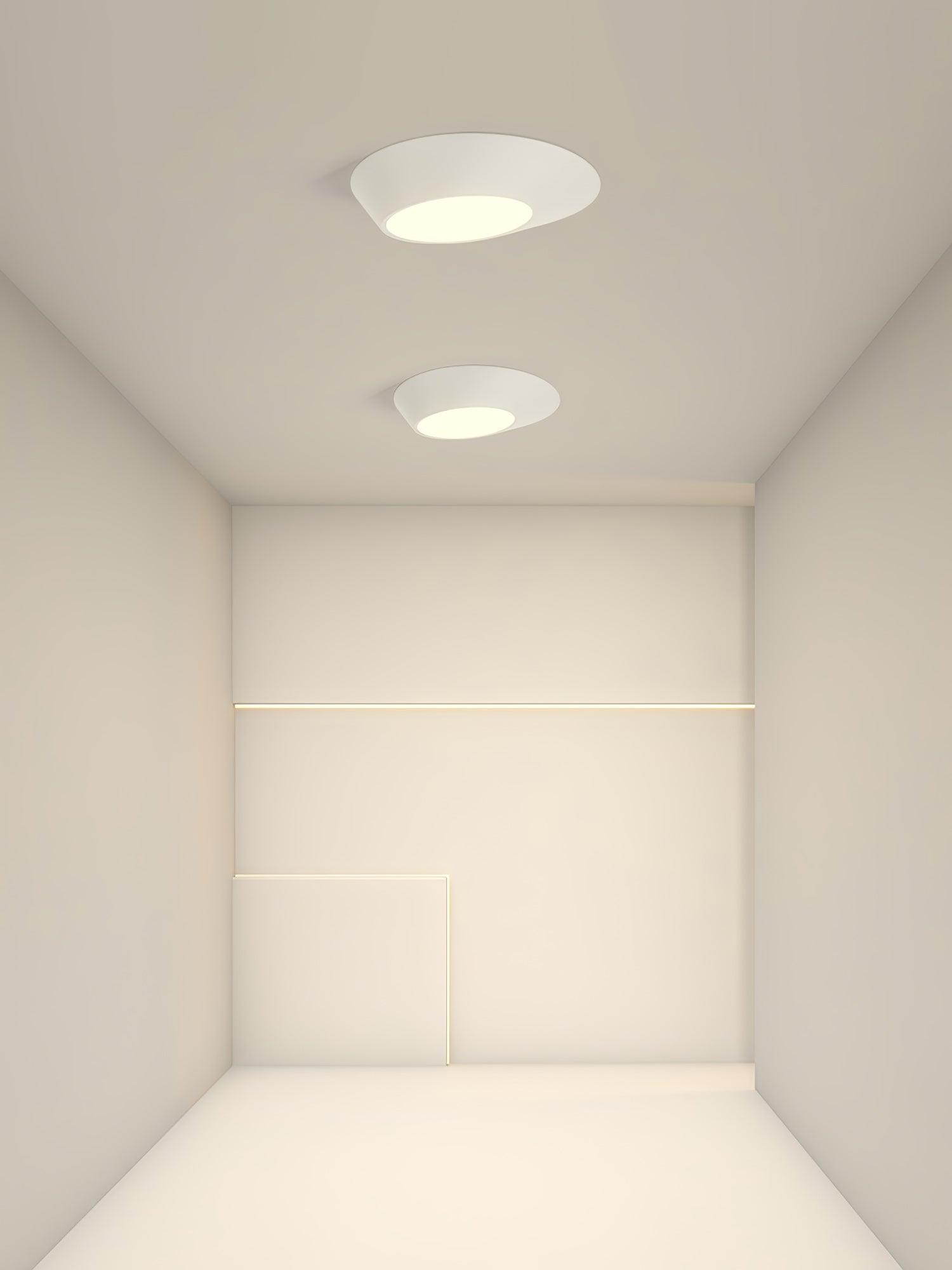 Modern Angled Ceiling Light Fixture - Adjustable LED Flush Mount for Kitchen, Bedroom & Hallway - Energy Efficient Indoor Lighting Solution