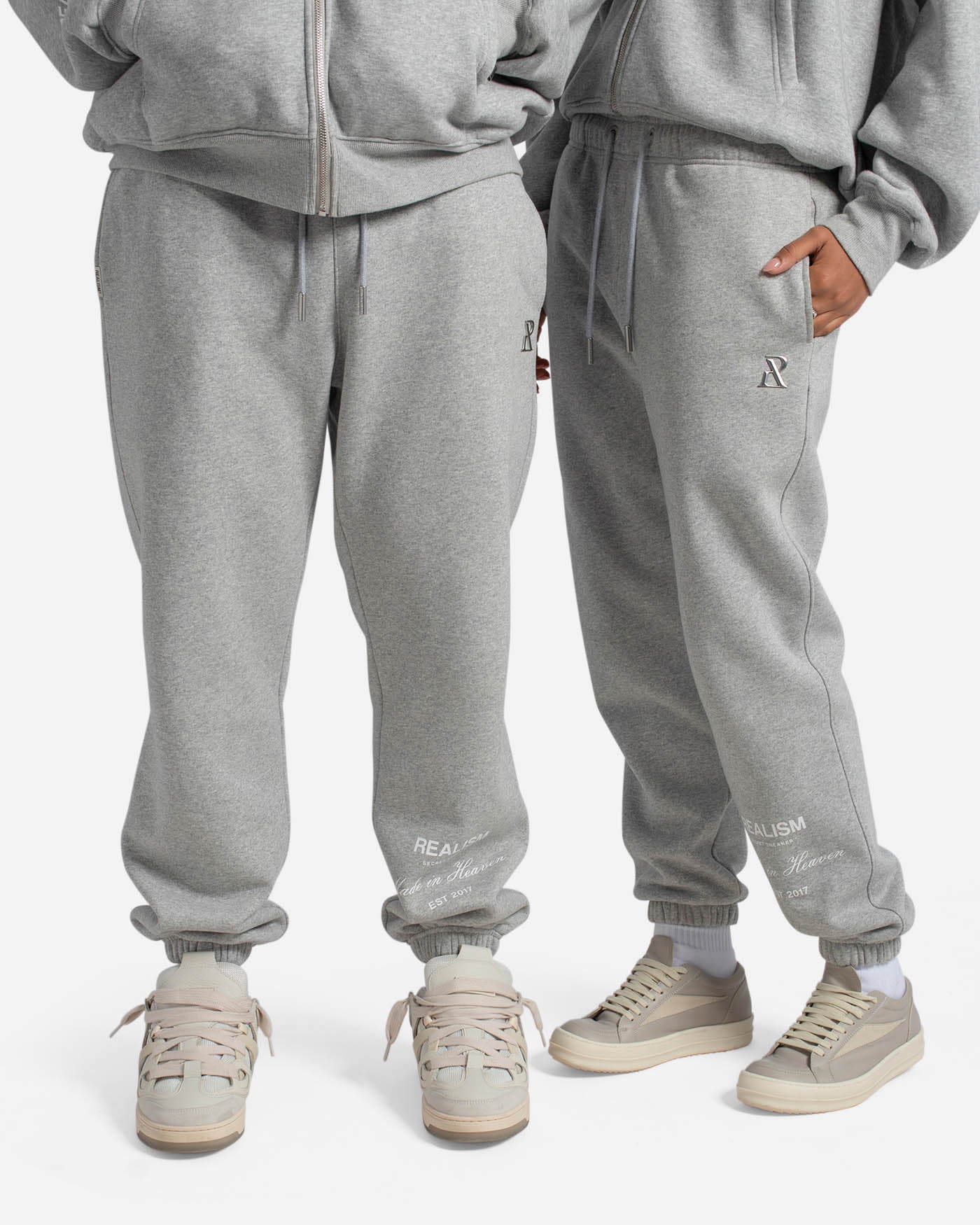 Premium SSS Realism Radiant Sweatpants - Grey Marle Color | Soft & Comfortable Joggers for Men & Women | Perfect for Gym, Lounge & Casual Wear
