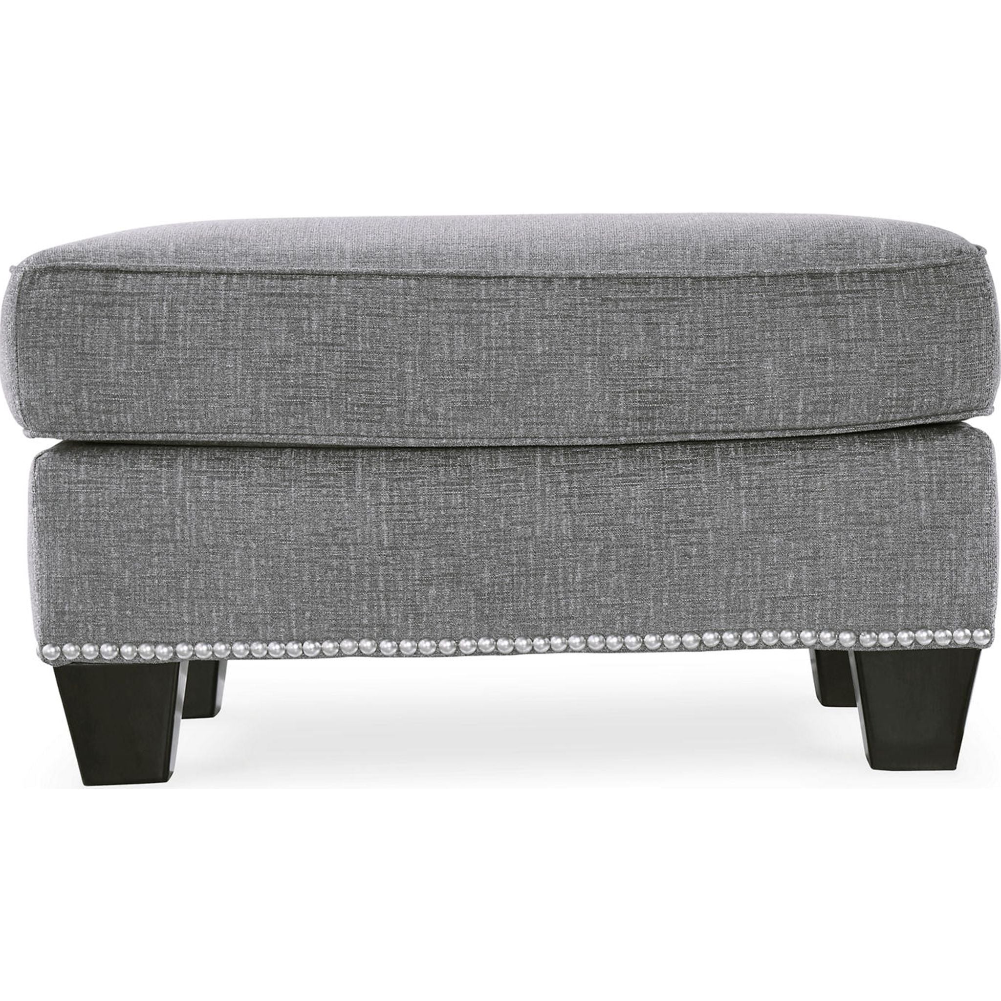 Barrali Ottoman Storage Bench with Tufted Upholstery - Modern Footrest Pouf for Living Room, Bedroom & Entryway - Soft Gray (Fog) - Perfect for Extra Seating & Home Decor