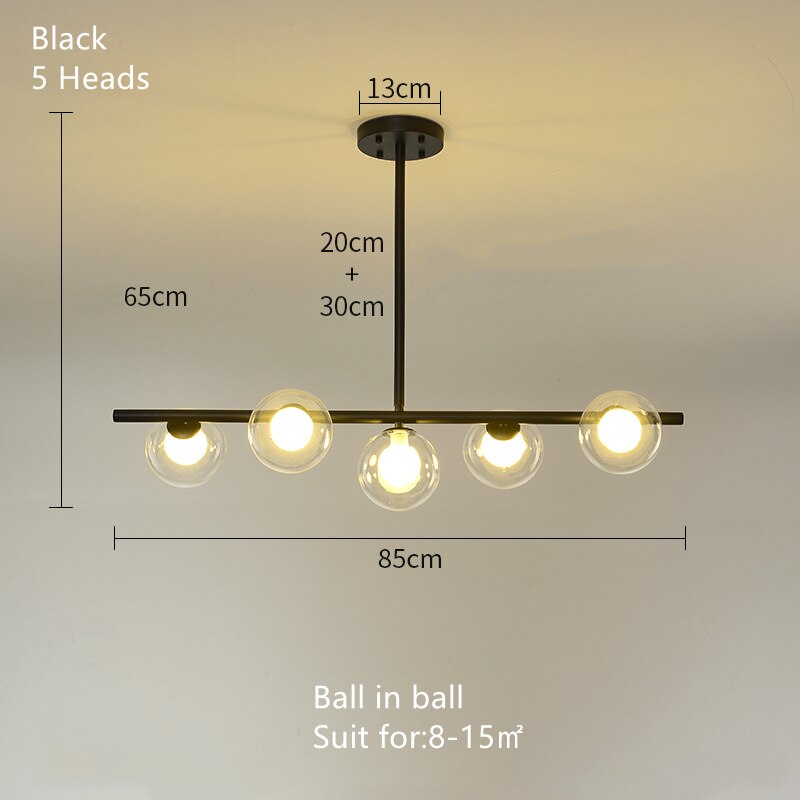 Elegant White Glass Ball Chandelier - Modern Crystal Ceiling Light Fixture for Dining Room, Bedroom & Living Room Decor | Perfect for Wedding, Home & Office Lighting